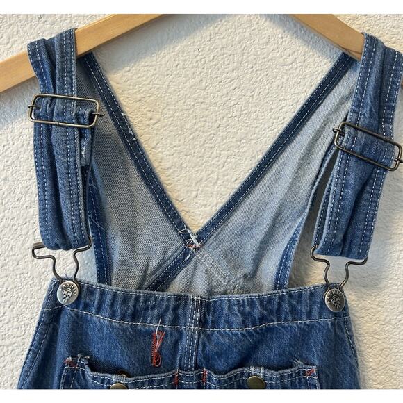 Skyline Wears Men's Size 32x32 Blue Denim Bib Overalls Dark Wash Wide Leg Fashio - Picture 6 of 16